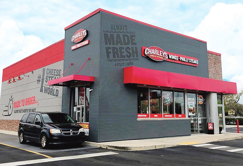 Charleys restaurant storefront and entrance.