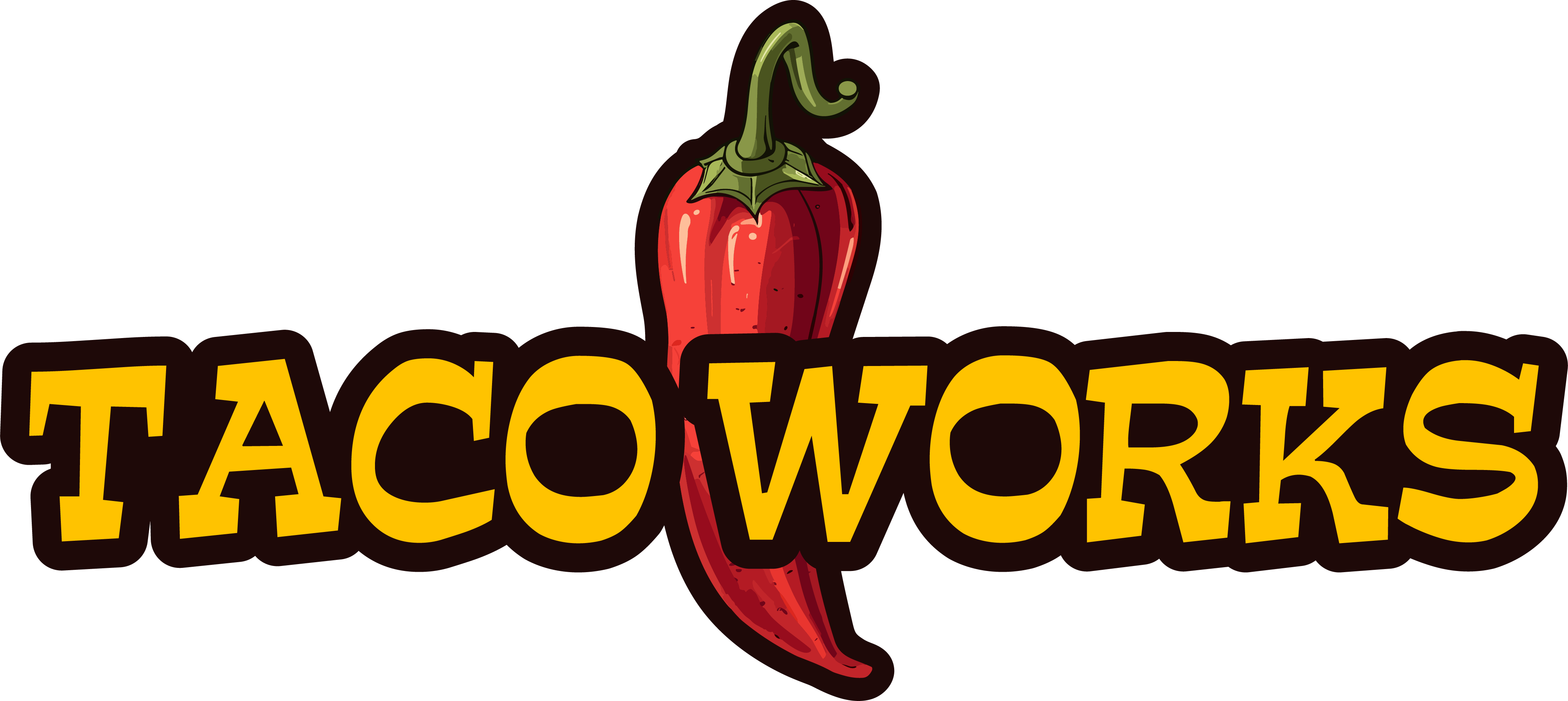 Taco Works logo.